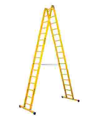 2-delige glasvezel scharnierladder 2x16 sporten met stabilisatiebalk